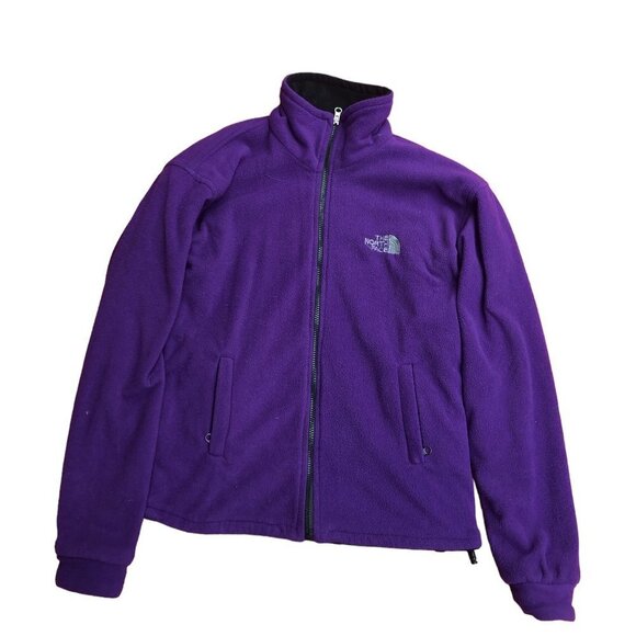 VINTAGE Reversible The North Face Fleece Jacket Black/Purple Medium - Picture 2 of 16
